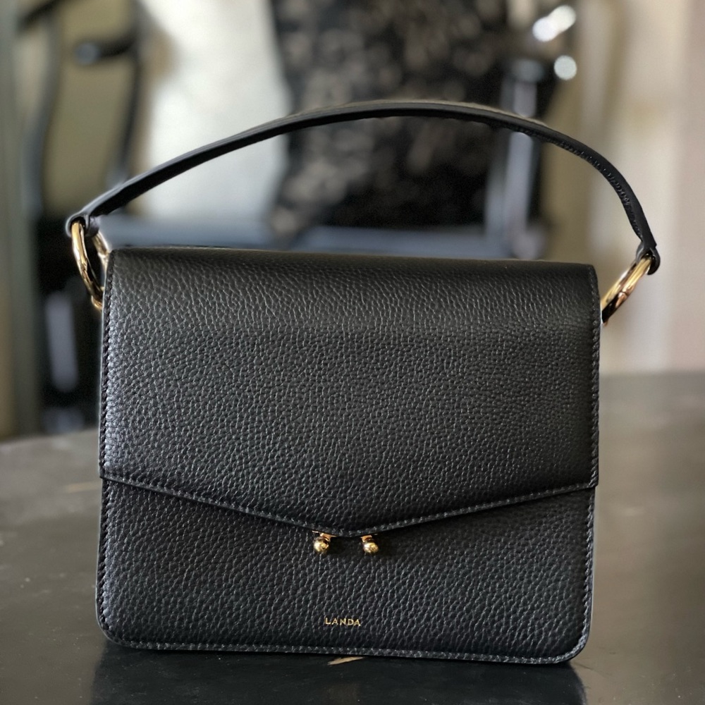 Landa | Teca Black Gold Hardware Bag